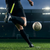 Football training belt in action - kick in motion